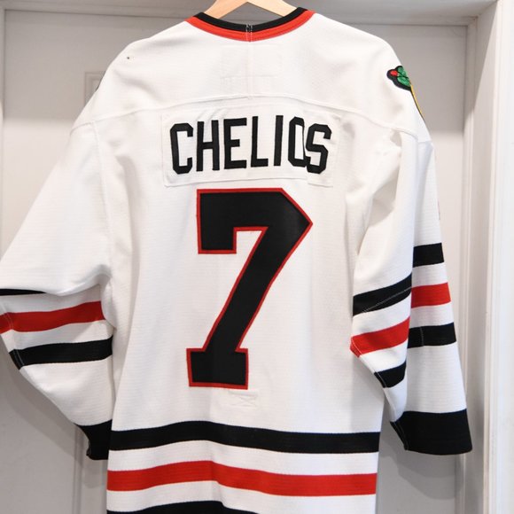 Chris Chelios Blackhawks *Authentic* Nike Home Jersey size 44 Made in Canada MIC - Picture 14 of 16